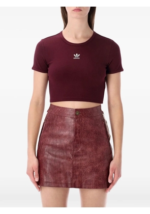 adidas ribbed crop top - Red