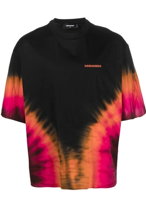 DSQUARED2 tie-dye logo-print T-shirt - Black