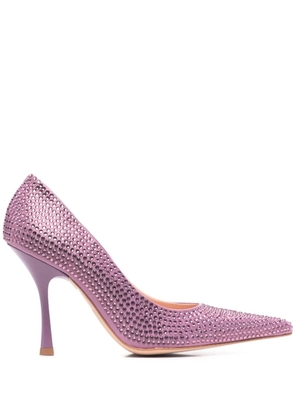 LIU JO x Leonie Hanne crystal-embellished pointed-toe pumps - Purple