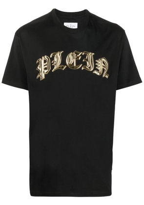 Philipp Plein logo-appliqué cotton T-shirt - Black