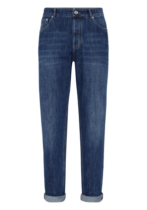 Brunello Cucinelli mid-rise tapered jeans - Blue