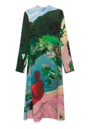 Stine Goya long-sleeves midi dress - Green