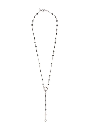 Capsule Eleven beaded rolo-chain necklace - Black