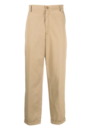 Kenzo straight-leg cotton trousers - Neutrals
