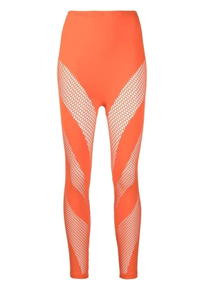 Philipp Plein open-knit seamless leggings - Orange