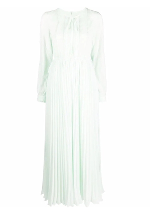 Self-Portrait lace-trim maxi dress - Green