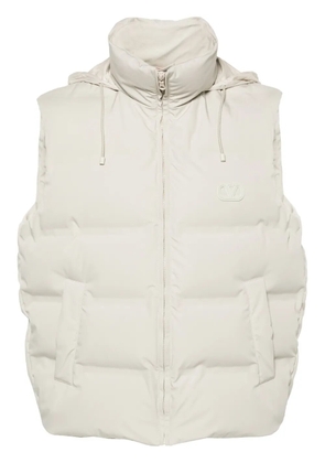 Valentino Garavani Maxi-VLogo down gilet - Neutrals