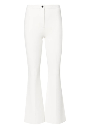 Theory pleat-detail flared trousers - White