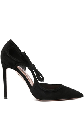 Aquazzura 105mm Bow Tie pointed-toe pumps - Black