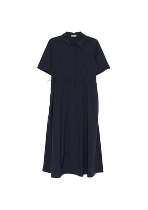 Herno collared drawstring midi dress - Blue