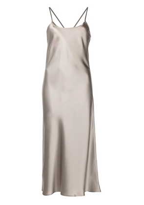 VOZ sleeveless silk midi dress - Grey