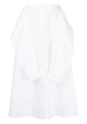MM6 Maison Margiela button-up sleeve-tie skirt - White