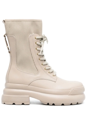 LIU JO Amy lace-up ankle boots - Neutrals