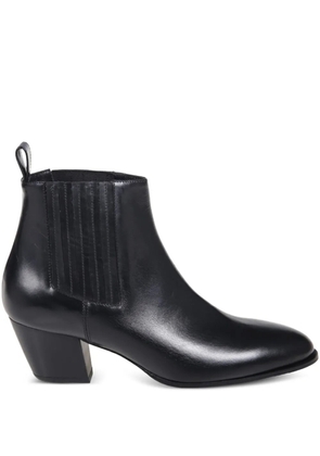 Sergio Levantesi elastic-panel block-heel boots - Black