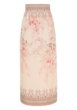 ZIMMERMANN Illuminate pencil midi skirt - Neutrals