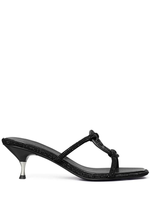Tory Burch 55mm Miller crystal-embellished sandals - Black