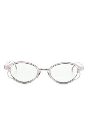 Kuboraum H01 oval-frame sunglasses - Silver