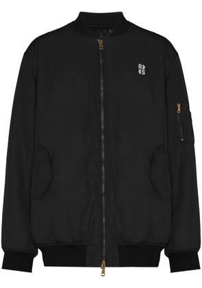 Raf Simons smiley-print bomber jacket - Black