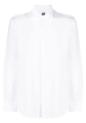 Fedeli button-up linen shirt - White