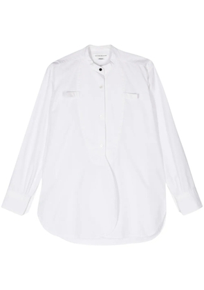 Victoria Beckham band-collar twill shirt - White