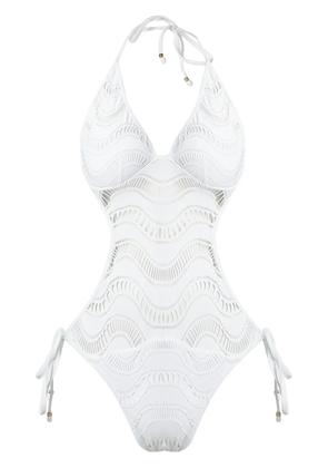 Amir Slama cut out pattern swimsuit - White