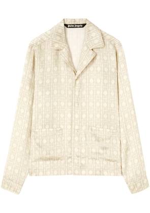 Palm Angels monogram-pattern cotton shirt - Neutrals
