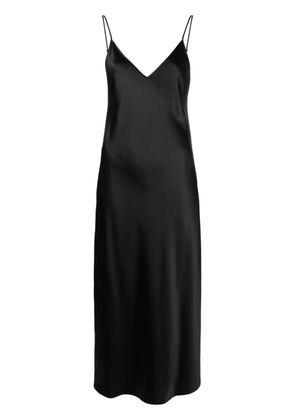 JOSEPH Clea silk satin flared dress - Black