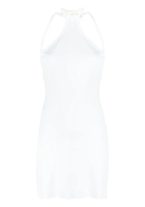 Courrèges logo-embroidered jersey minidress - Blue