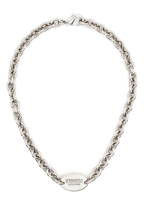 DSQUARED2 logo-plaque chain-link necklace - Silver