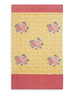 Lisa Corti Arabesque Corolla floral-print beach towel - Yellow