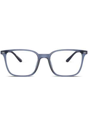 Emporio Armani rectangle frame glasses - Blue