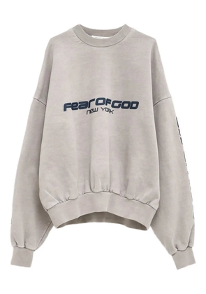 FEAR OF GOD ESSENTIALS long-sleeve logo-print sweatshirt - Grey