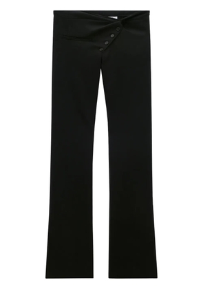 Courrèges twist-front bootcut wool trousers - Black