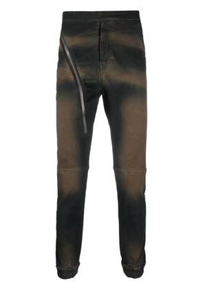 Rick Owens DRKSHDW asymmetric skinny trousers - Brown