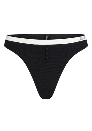 Karl Lagerfeld contrasting-trim bikini bottoms - Black