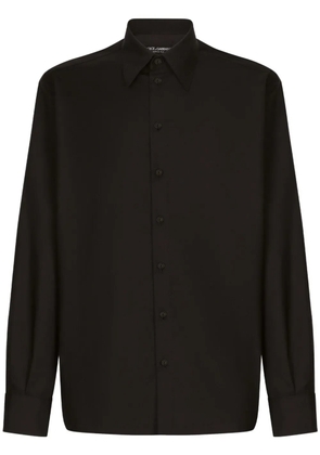 Dolce & Gabbana long-sleeve pointed-collar shirt - Black