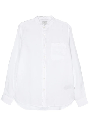Woolrich band-collar linen shirt - White