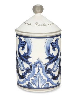Dolce & Gabbana abstract-print scented candle - Blue