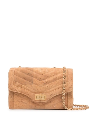 CHANEL Pre-Owned 2000s cork Chevron 2.55 shoulder bag - Brown