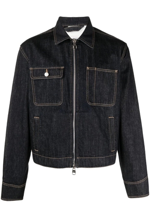 Alexander McQueen zip-up denim jacket - Blue