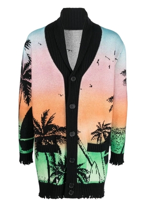 Philipp Plein Hawaii-print button-up cardigan - Pink