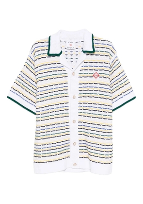 Casablanca striped-pattern collared shirt - White