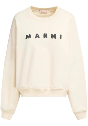 Marni logo-print sweatshirt - Neutrals