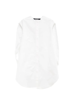 Jacquemus Berlingot gathered shirt dress - White
