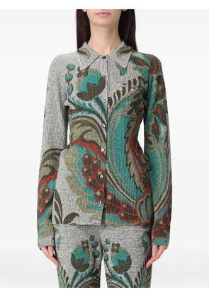 ETRO paisley ribbed shirt - Grey