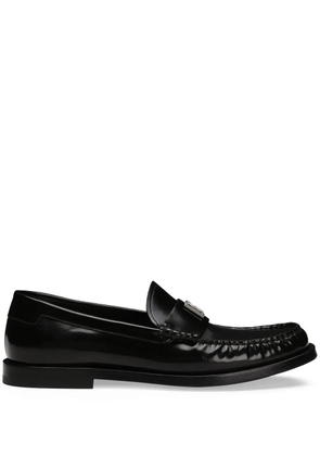 Dolce & Gabbana logo-plaque loafers - Black