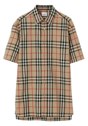 Burberry Vintage Check pattern cotton shirt - Neutrals