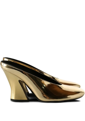 Givenchy 95mm mirrored leather mules - Yellow