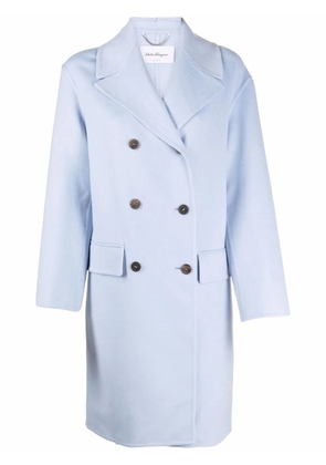 Ferragamo double-breasted button coat - Blue