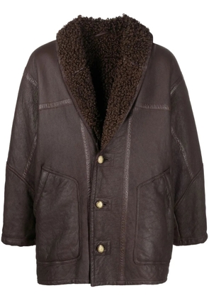 A.N.G.E.L.O. Vintage Cult 1980s shearling-lined leather coat - Brown